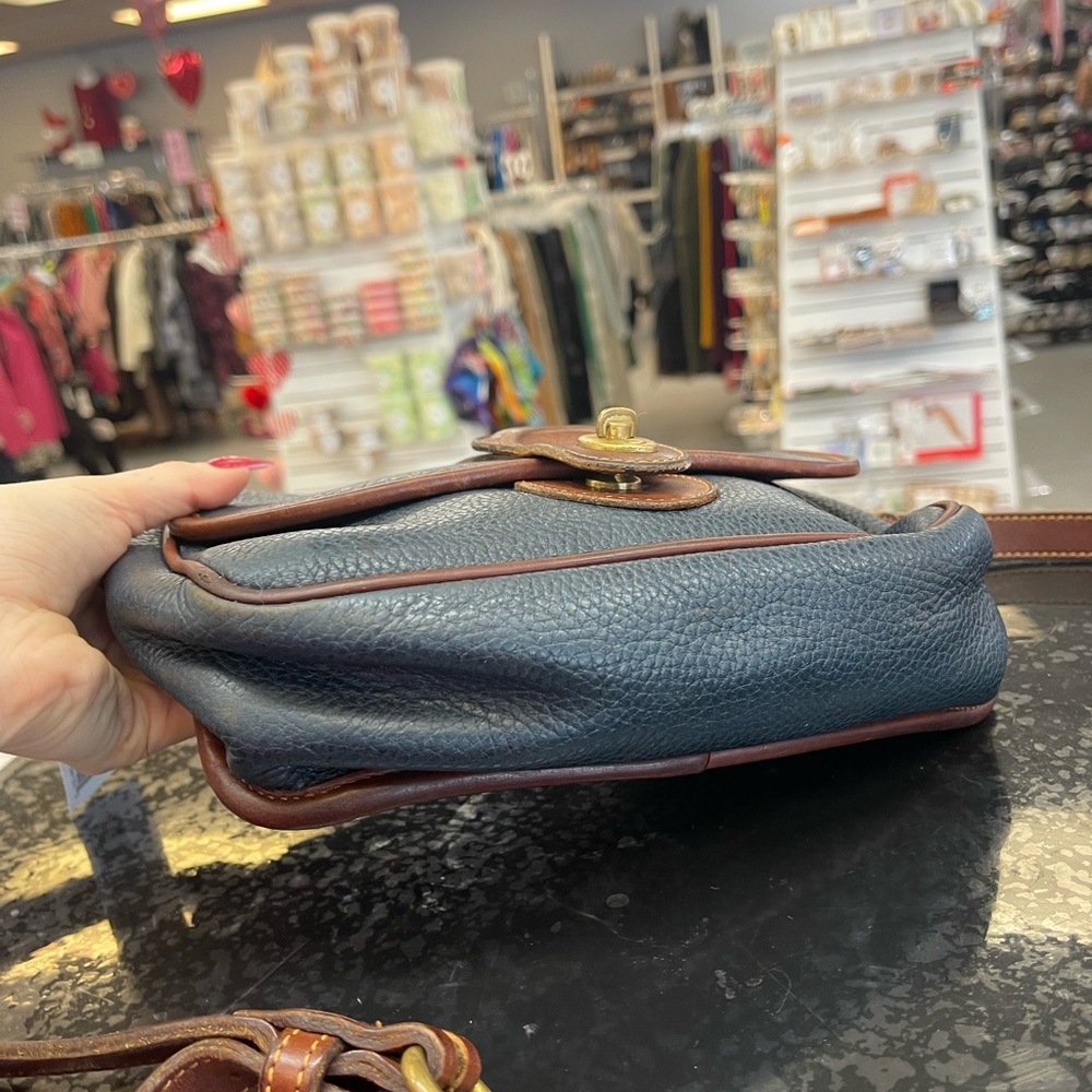 Coach Blue and Brown Leather Crossbody Bag - Picture 2 of 8